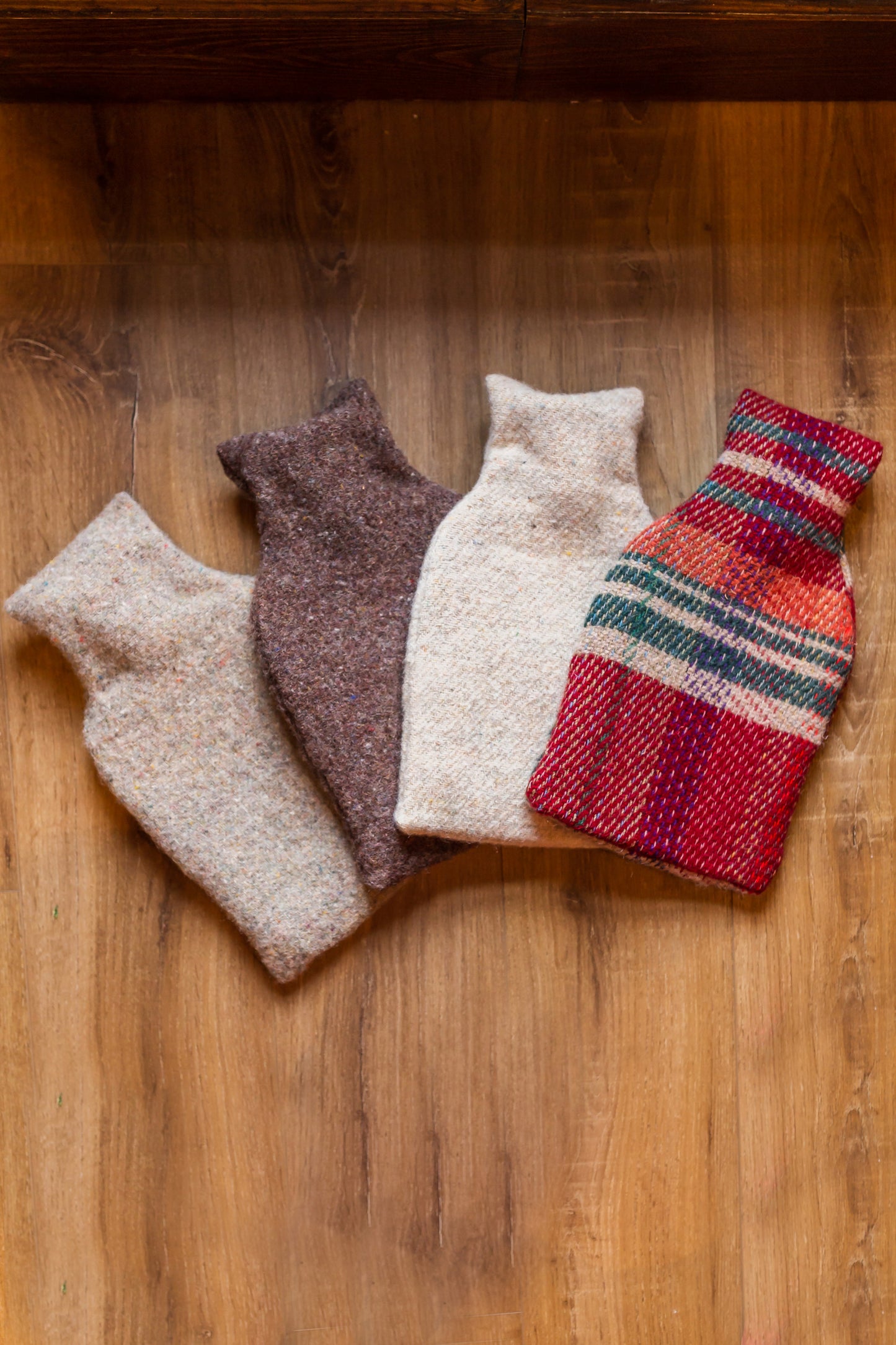 100% Recycled Pure Wool Hot Water Bottle by Tweedmill - Enamelhappy