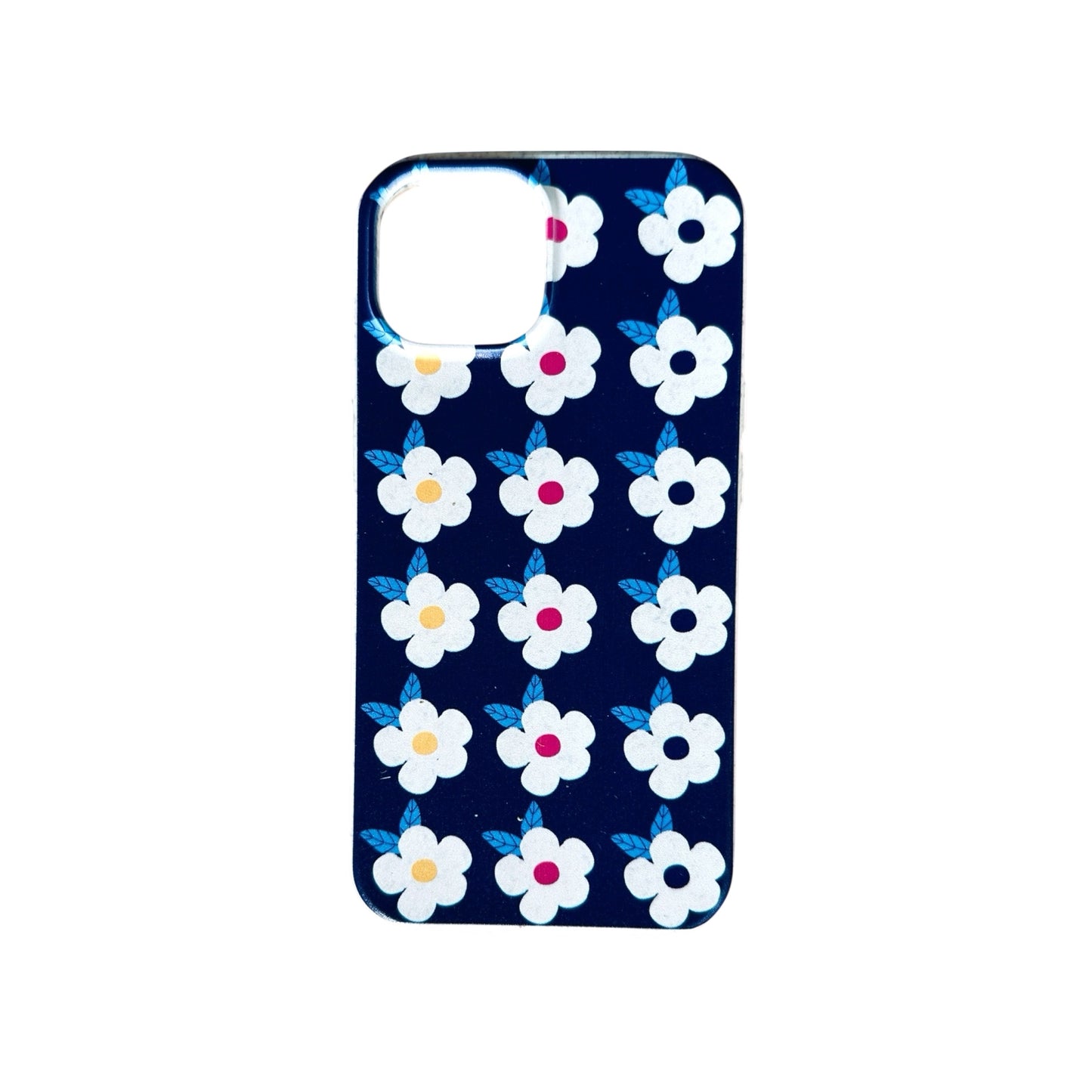 Retro Floral Eco Friendly Tough Phone Case in Midnight Navy - iPhone Samsung - Enamelhappy