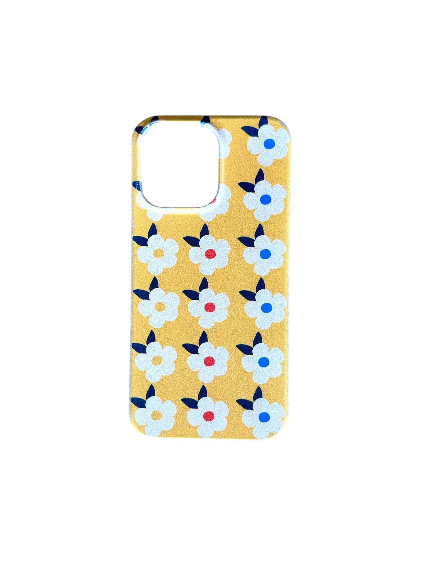 Retro Floral Eco Friendly Tough Phone Case in Honey Yellow - iPhone Samsung - Enamelhappy
