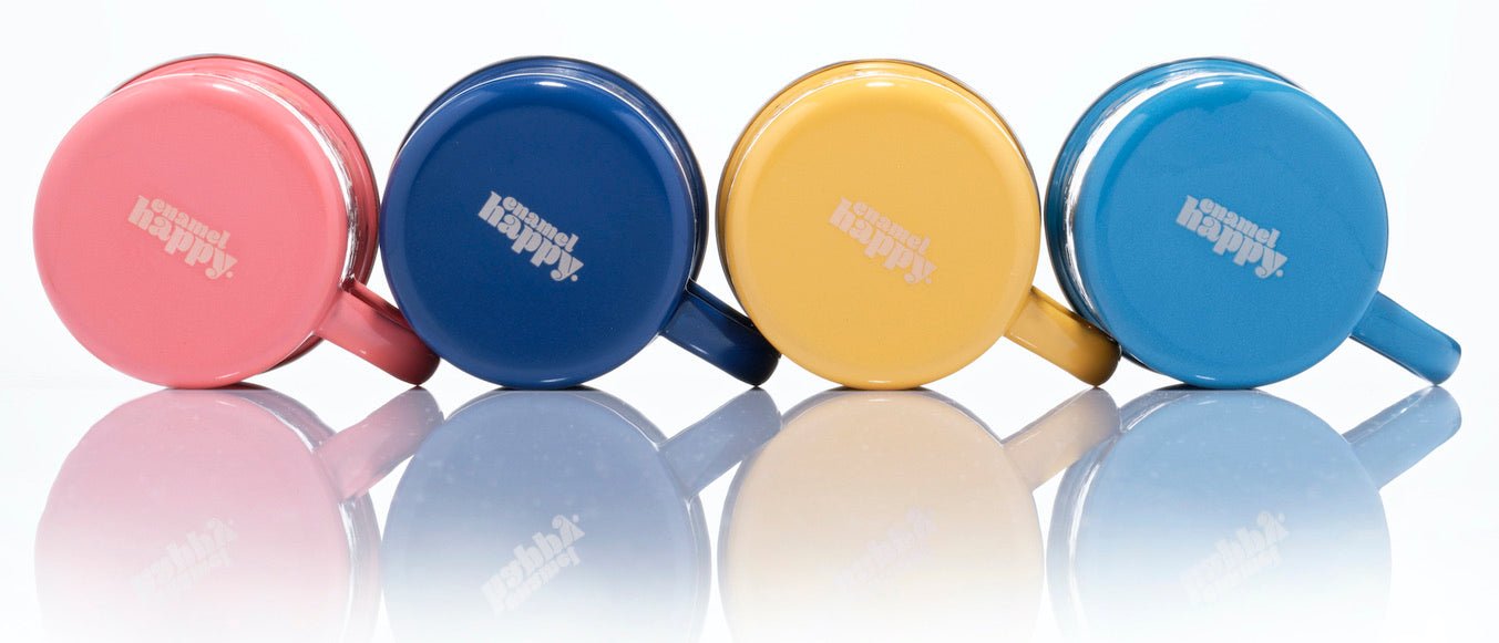 Beautiful Set of Colourful Enamel Mugs - Enamelhappy - Enamelhappy