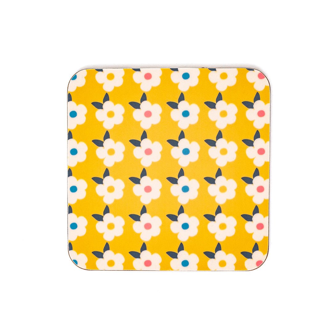 Colourful Retro Print Individual Coaster - Enamelhappy - Enamelhappy