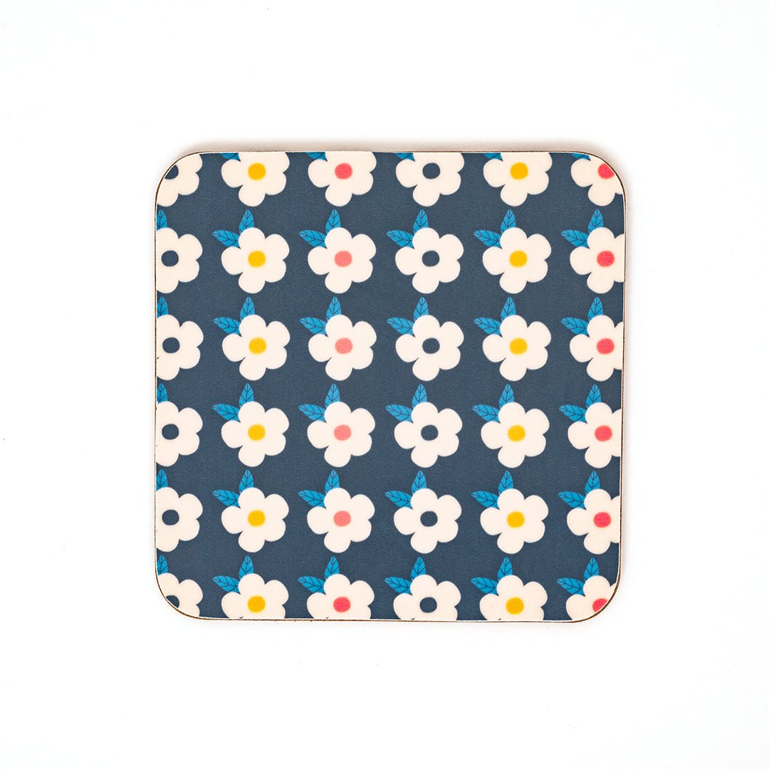 Colourful Retro Print Individual Coaster - Enamelhappy - Enamelhappy