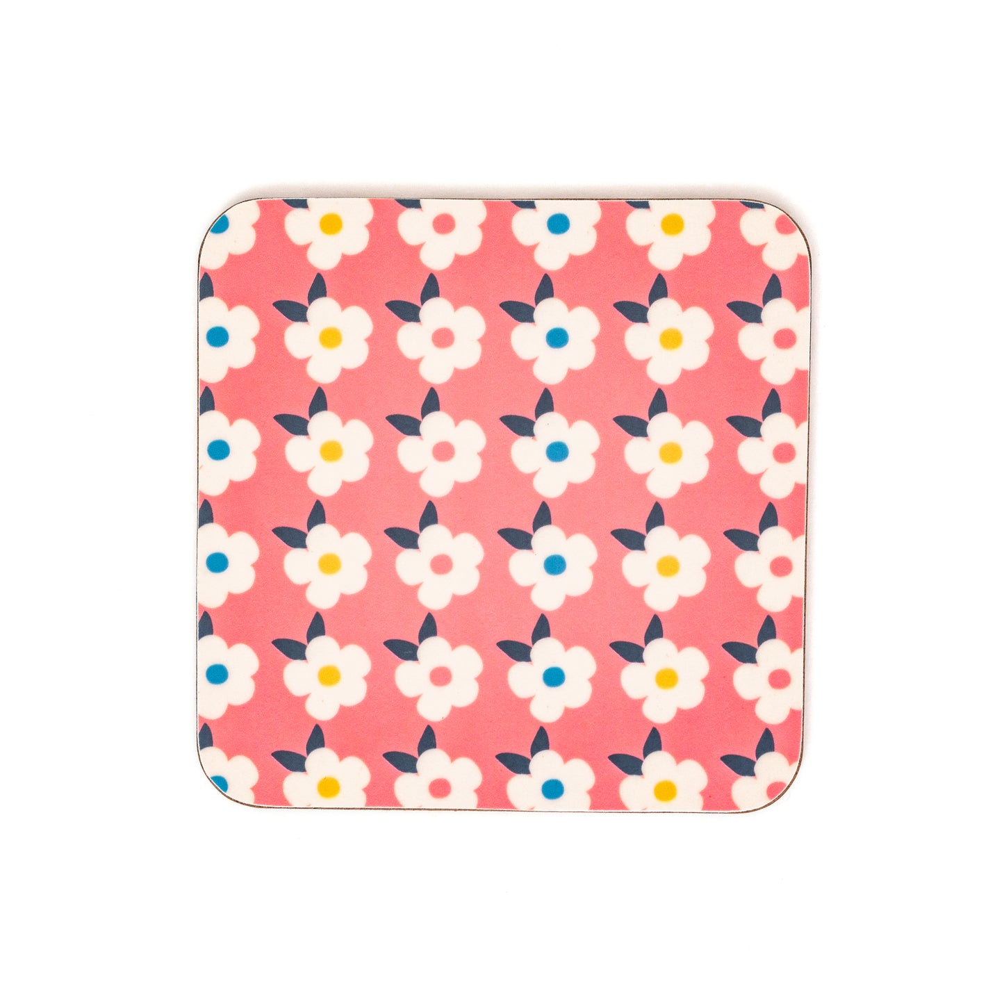 Colourful Retro Print Individual Coaster - Enamelhappy - Enamelhappy