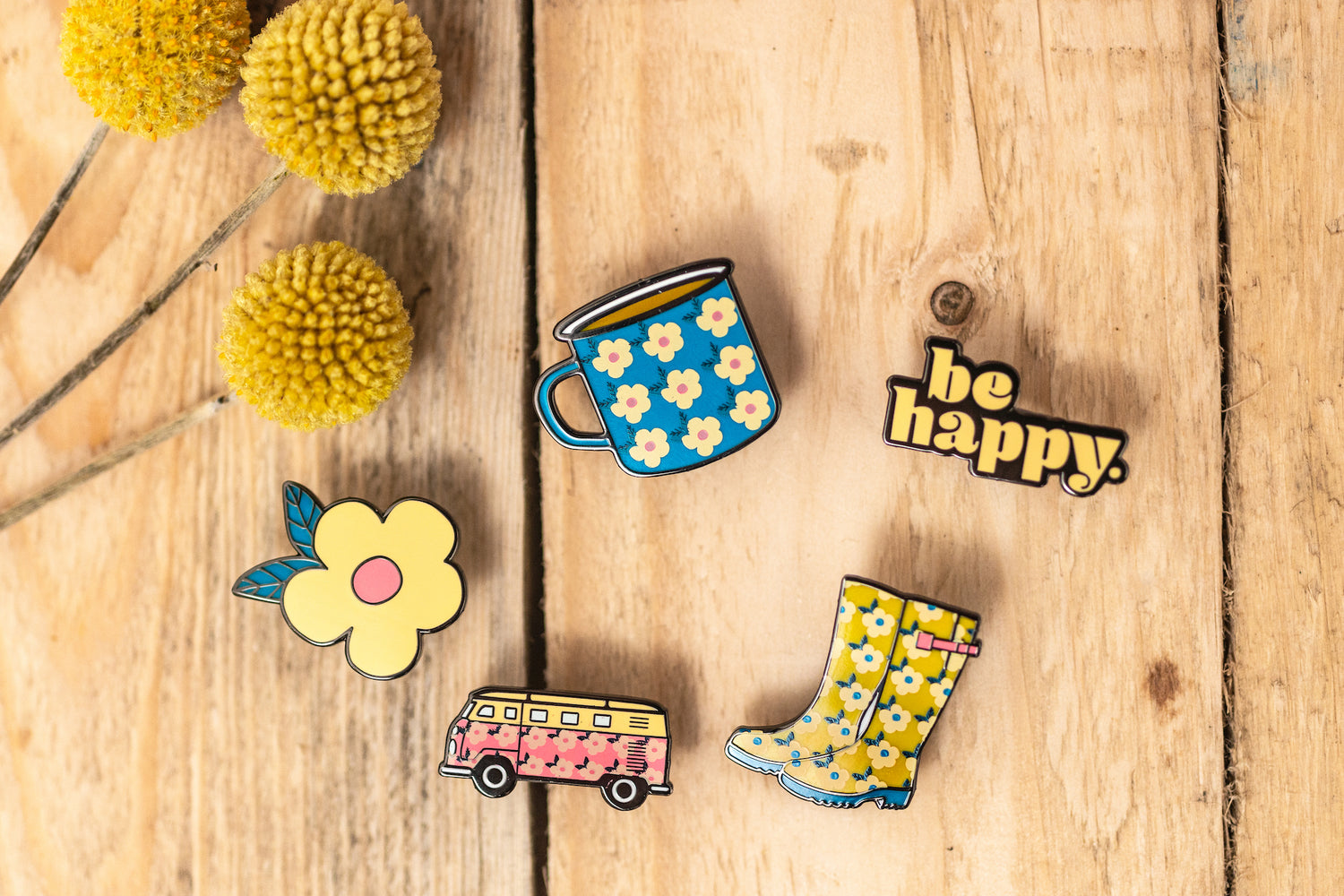 Pretty Retro Inspired Pin Badges - Enamelhappy