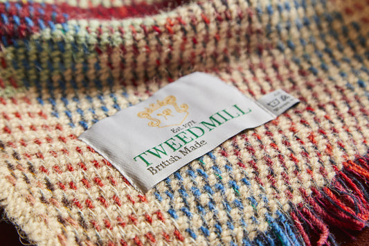 Tweedmill Recycled Wool Rug/Blanket /Throw - Rustic Random Unique Eco Sustainable Multi-Coloured