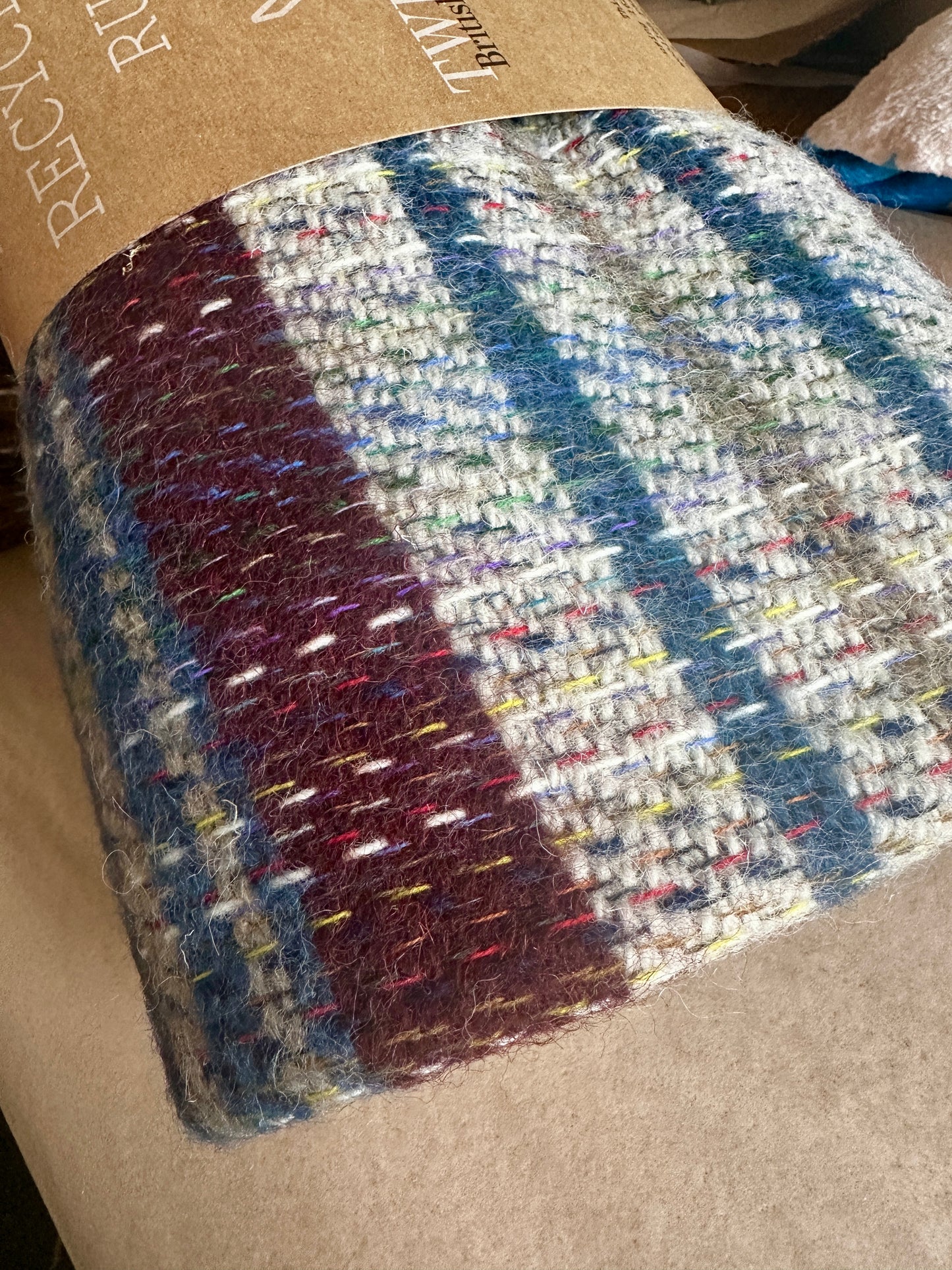 Eco-Chic Tweedmill Recycled Wool Throw - Rustic Multi-Coloured