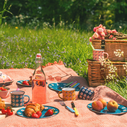 Flamingo & Pearl Herringbone Pure New Wool Picnic Rug - Beautiful Tweedmill