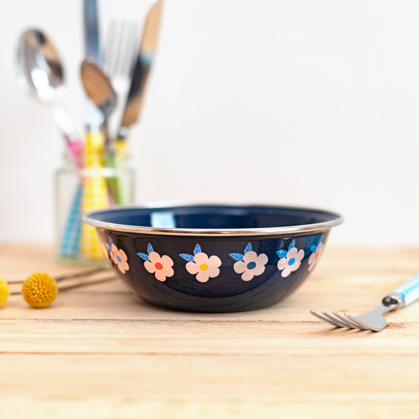 Beautiful Enamel Bowls in Midnight Navy Blue - Enamelhappy