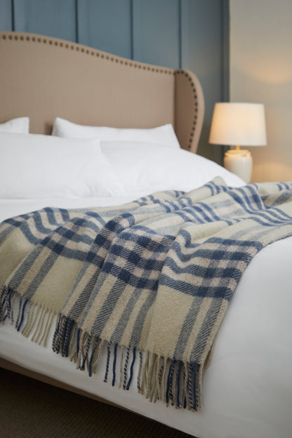 Tweedmill Hex Check Heritage Woven Throw Blanket | Pure New Wool