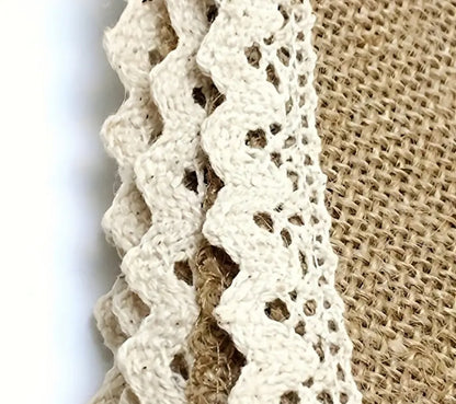 Beautiful Hessian/Jute Lace Bunting - Enamelhappy