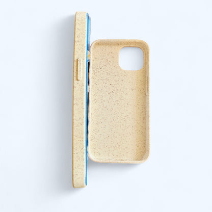 Retro Floral Eco Friendly Tough Phone Case in Ocean Blue - iPhone Samsung - Enamelhappy