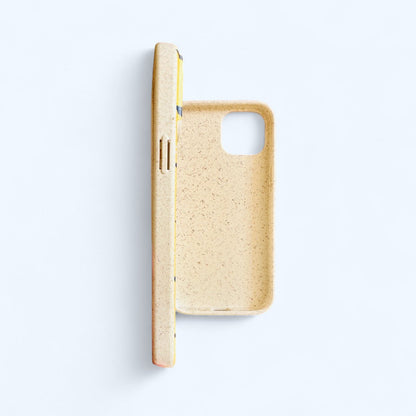 Retro Floral Eco Friendly Tough Phone Case in Honey Yellow - iPhone Samsung - Enamelhappy