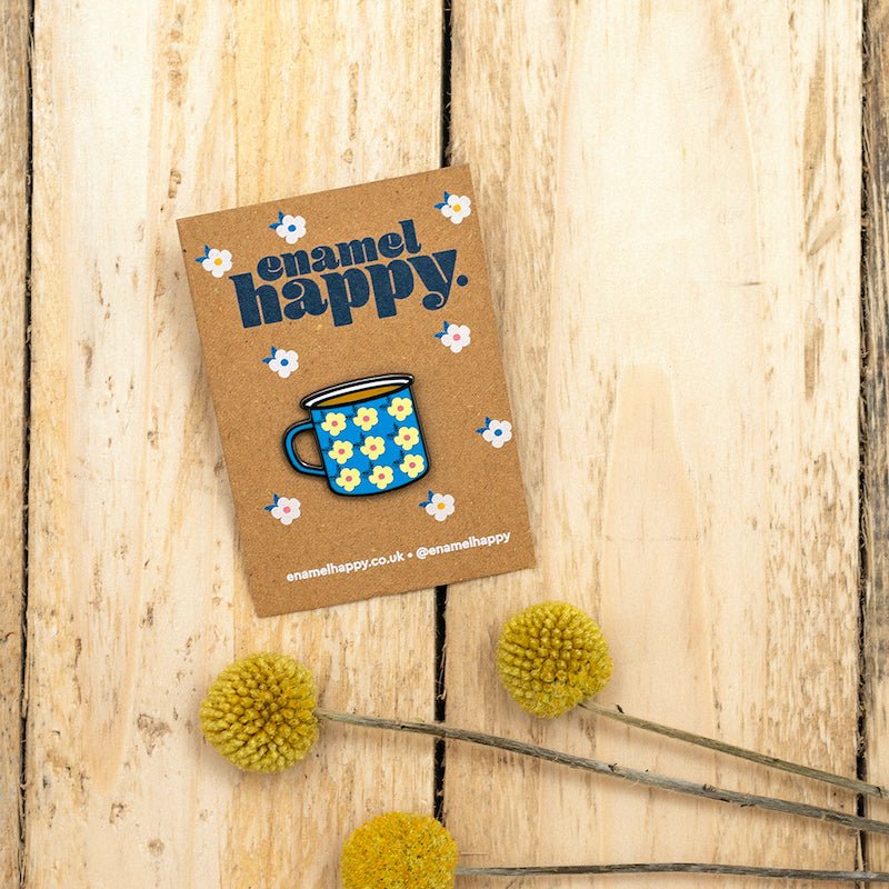 Cup of Tea - Happy Cup Coffee Cute Enamel Pin Badge - Enamelhappy - Enamelhappy