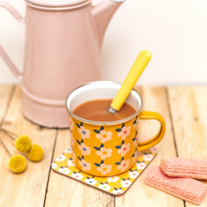 Enamel Mug & Coaster Set - Midnight Navy Blue - Enamelhappy