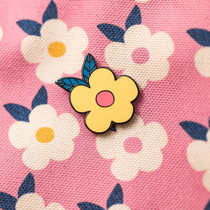 ROSE PINK GIFT SET For Her Retro Floral Enamel Cup - Beautiful Tin Mug - Cork Coaster - Pin Badge - Tea Towel - Colourful Home - Enamelhappy
